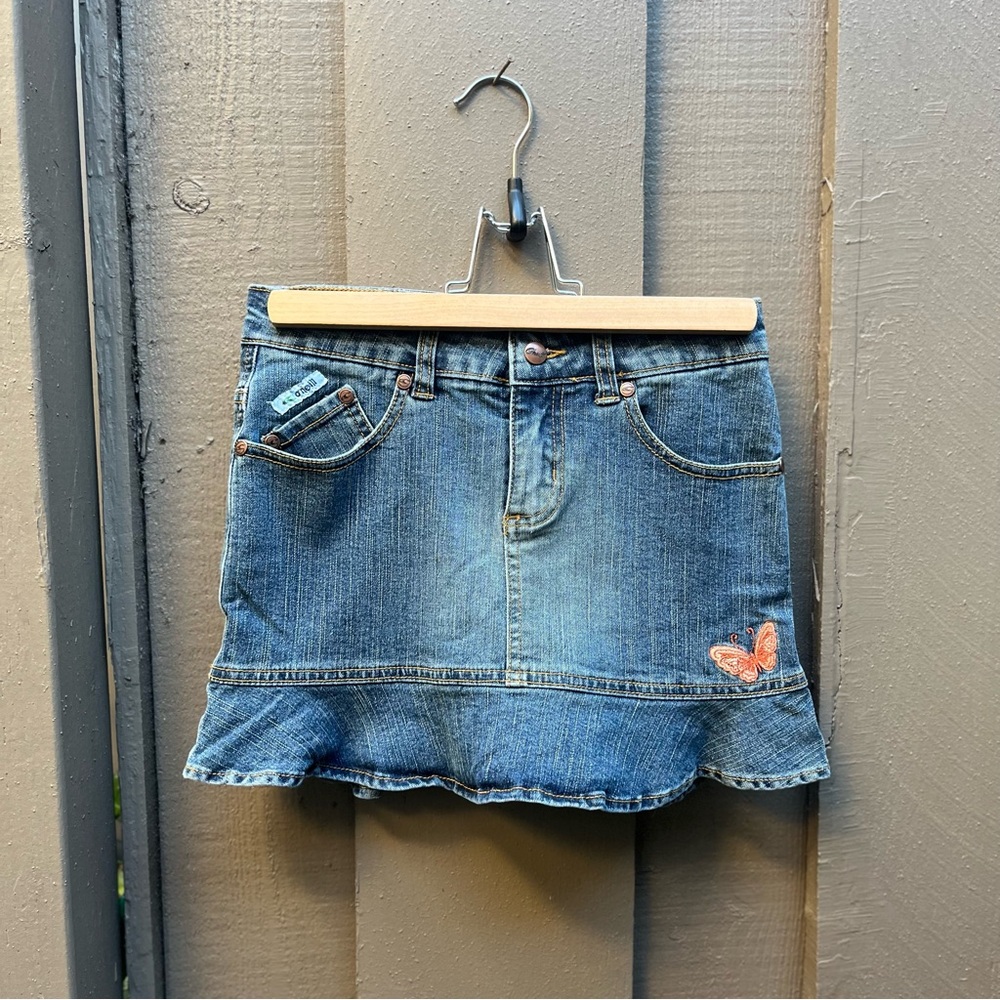 O’Neill girls butterfly jean skirt